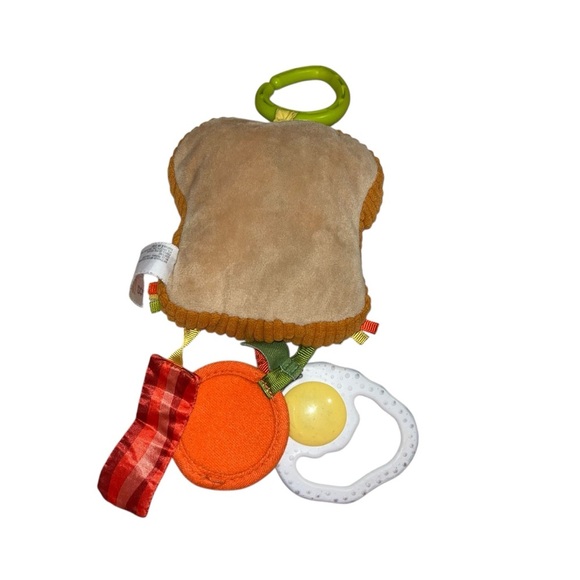 Fisher price brunch & go avocado toast stroller baby toy plush rattle bacon egg - Picture 4 of 4